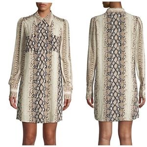 Joie Talma Snakeskin Animal Print Knee Length Shirtdress